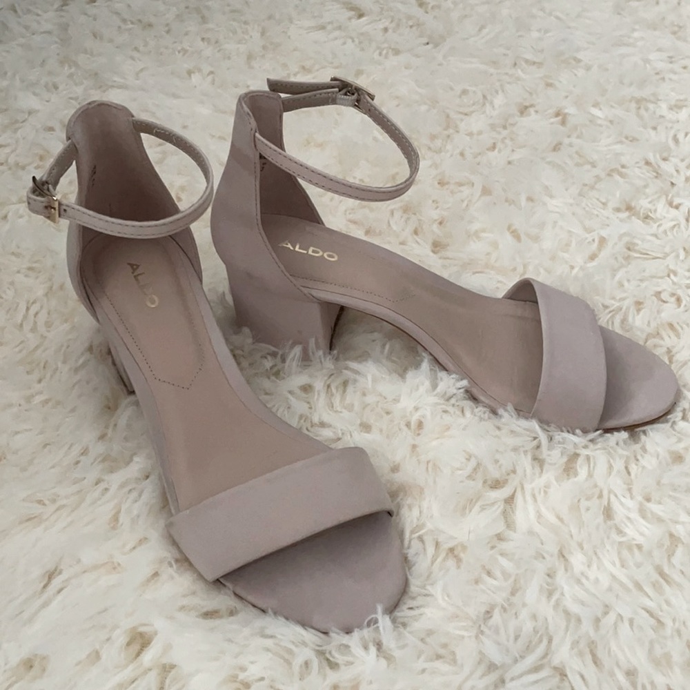 ALDO size 6 high heel strappy sandals dusty rose